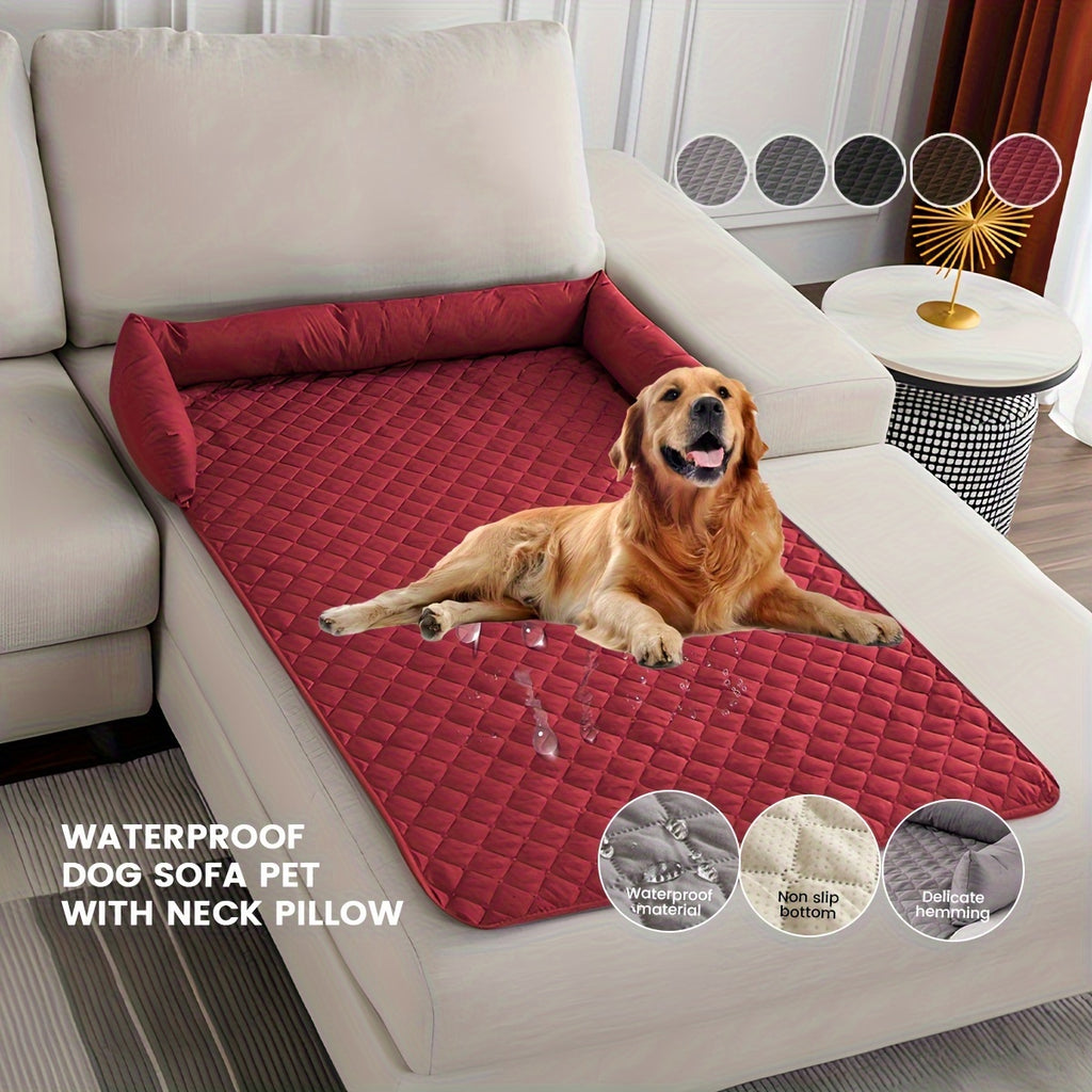 Premium Velvet Pet Sofa Bed – Waterproof, Non-Slip Couch Protector for Dogs & Cats