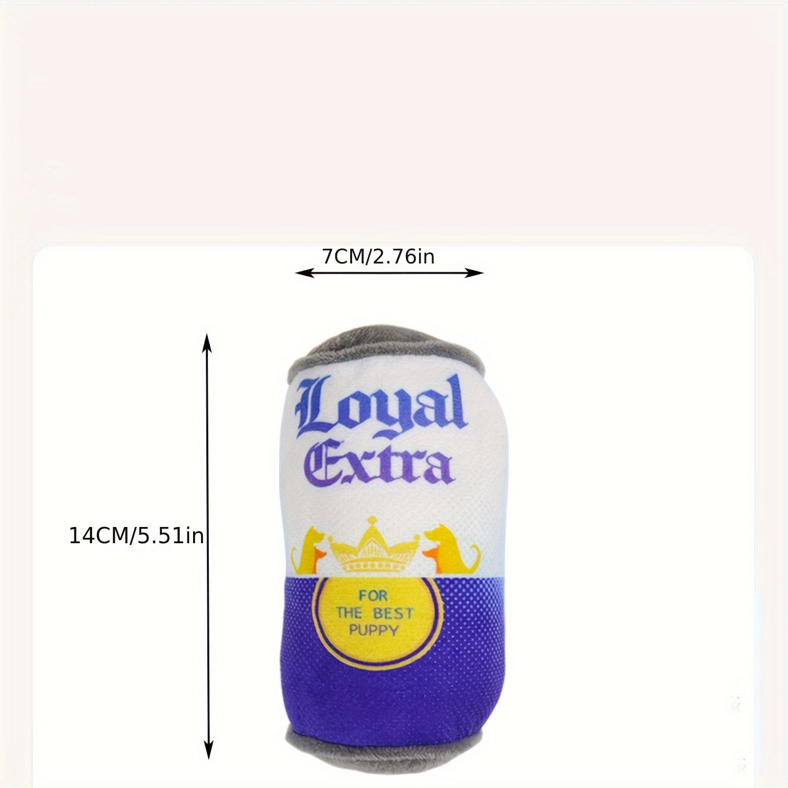 Squeaky Plush Can-Shaped Dog Toy – Durable Chew Toy for Interactive Play