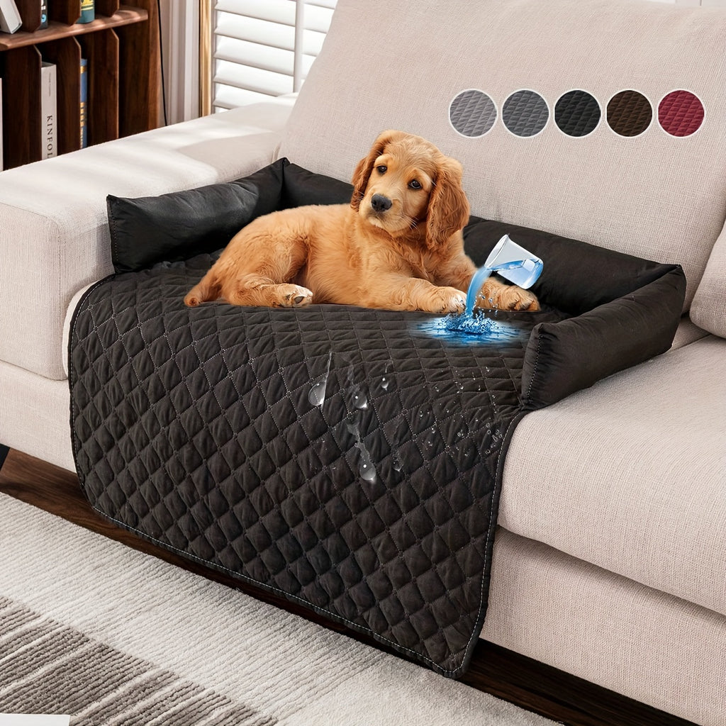Premium Velvet Pet Sofa Bed – Waterproof, Non-Slip Couch Protector for Dogs & Cats