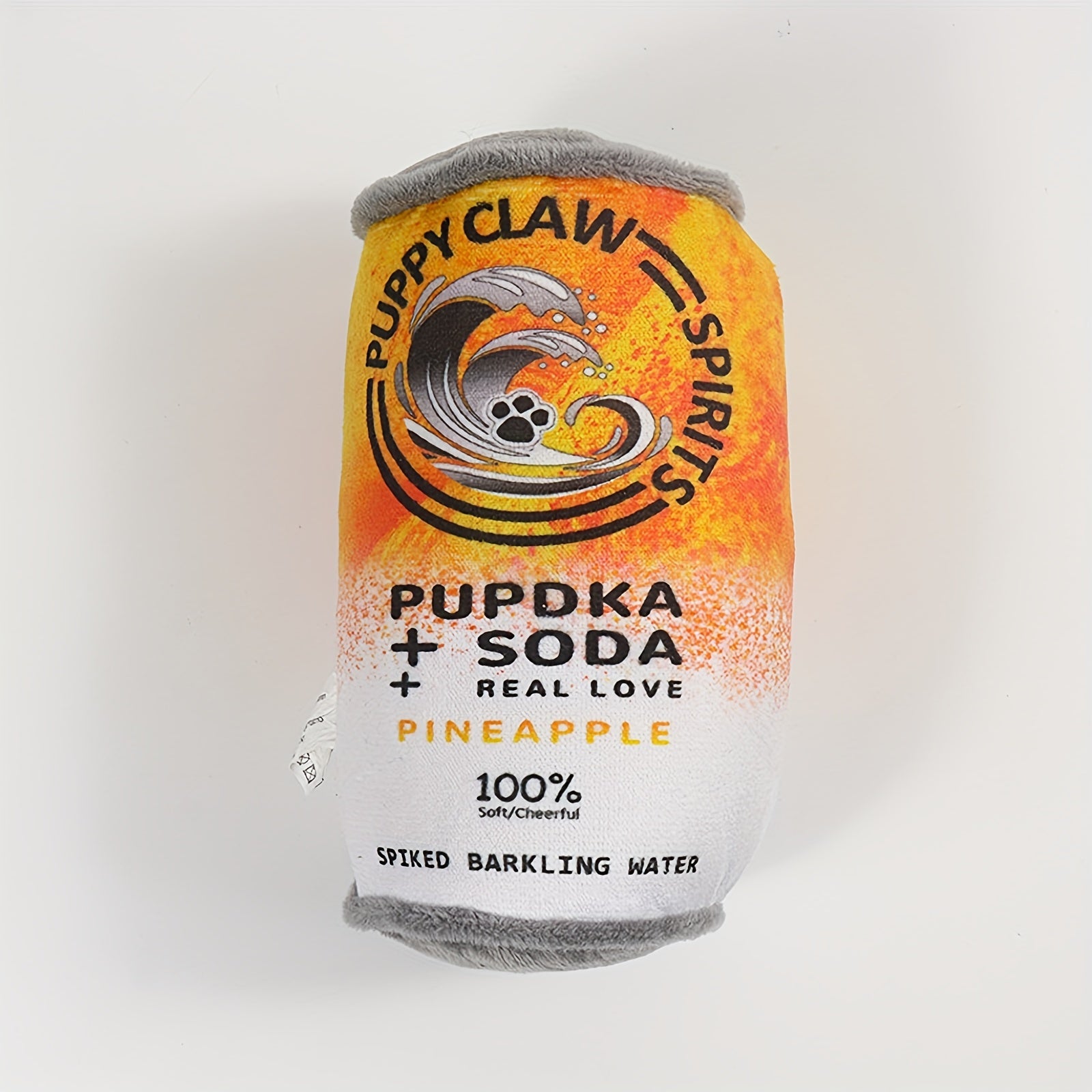 Squeaky Plush Can-Shaped Dog Toy – Durable Chew Toy for Interactive Play