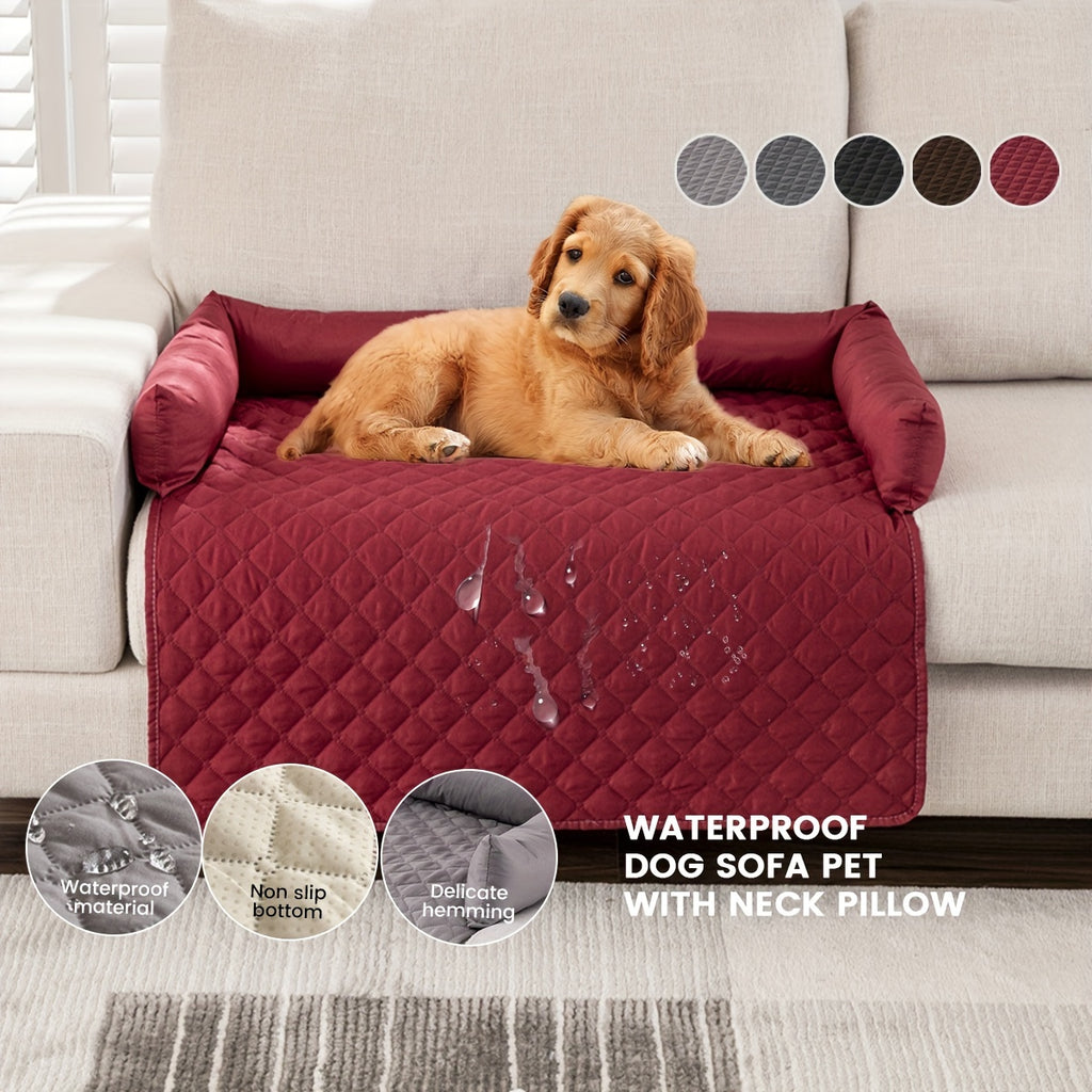 Premium Velvet Pet Sofa Bed – Waterproof, Non-Slip Couch Protector for Dogs & Cats