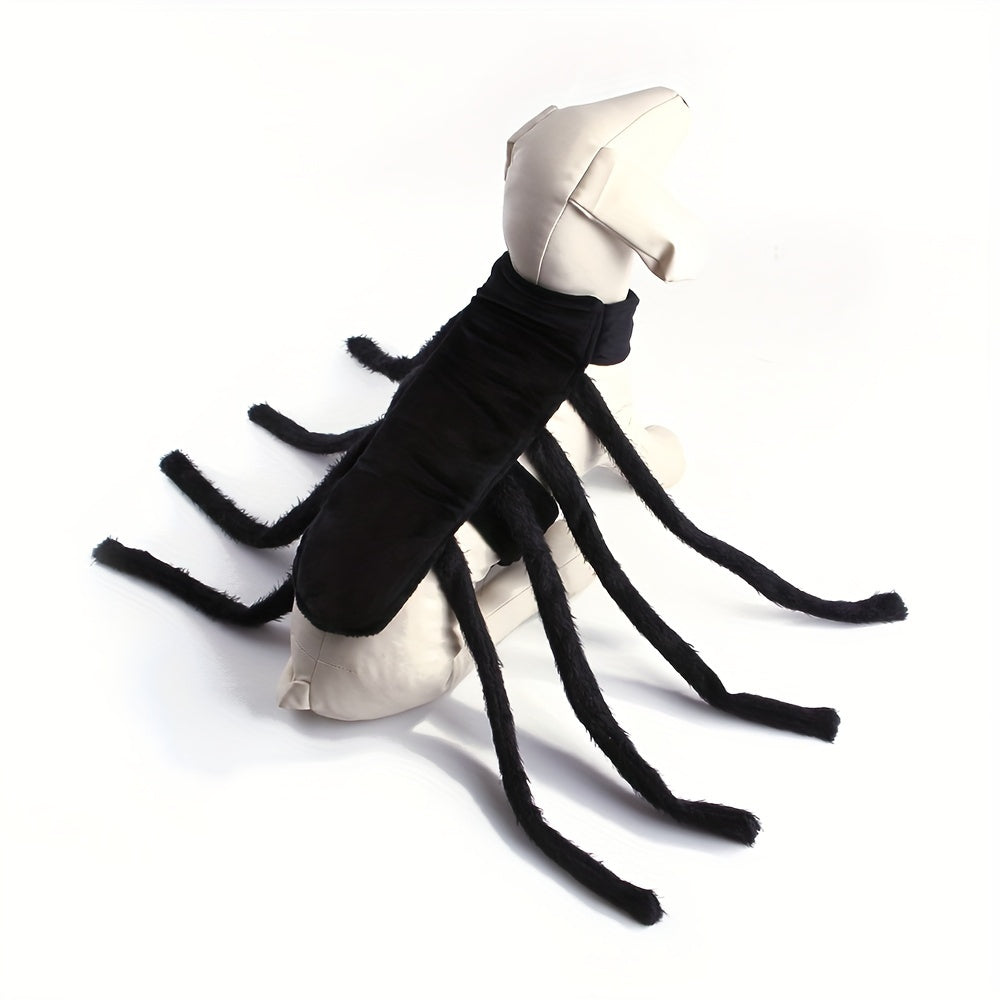 Spooky Spider Pet Costume for Dogs & Cats – Halloween Cosplay Outfit with 8 Legs, Soft Cotton & Adjustable Straps