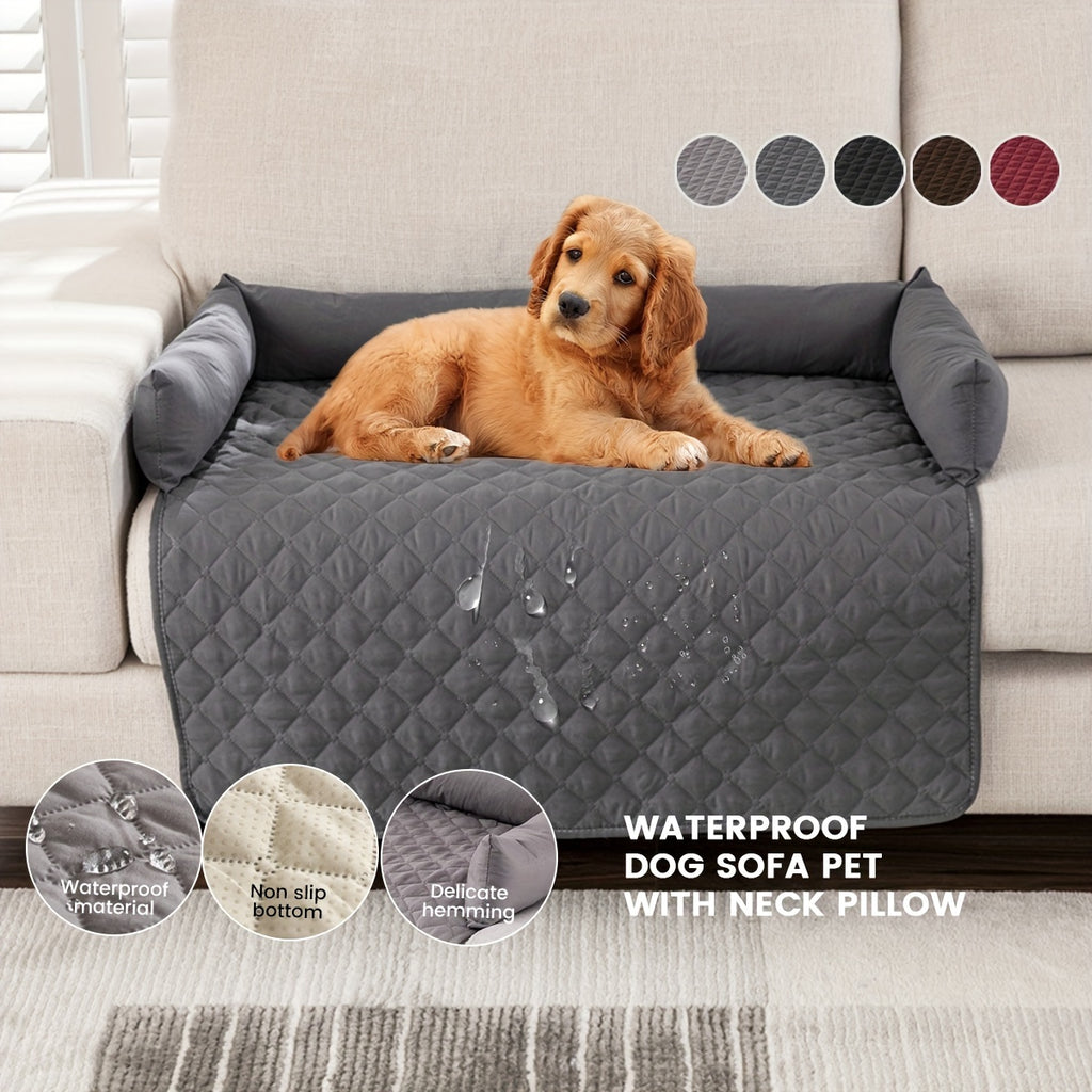 Premium Velvet Pet Sofa Bed – Waterproof, Non-Slip Couch Protector for Dogs & Cats