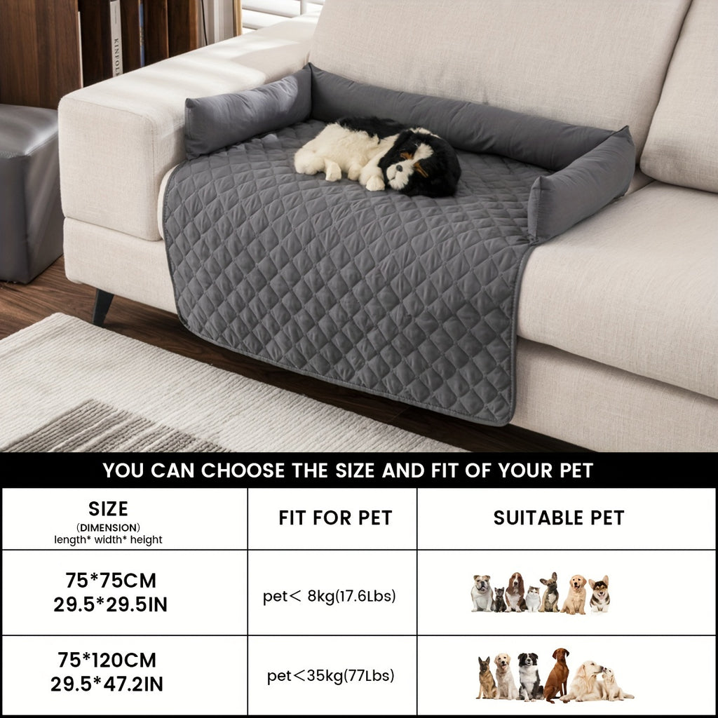Premium Velvet Pet Sofa Bed – Waterproof, Non-Slip Couch Protector for Dogs & Cats