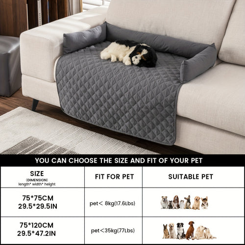 Premium Velvet Pet Sofa Bed – Waterproof, Non-Slip Couch Protector for Dogs & Cats