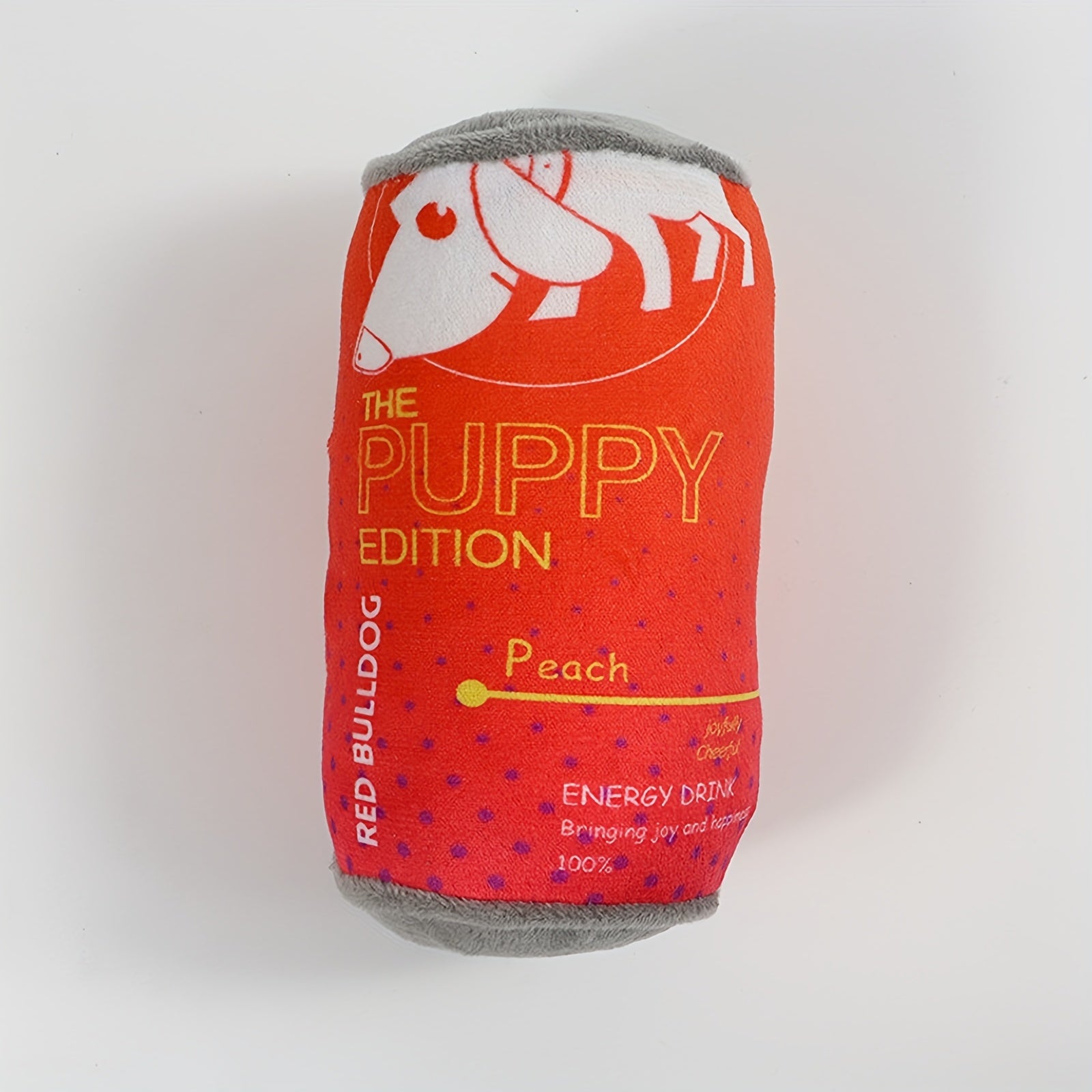 Squeaky Plush Can-Shaped Dog Toy – Durable Chew Toy for Interactive Play
